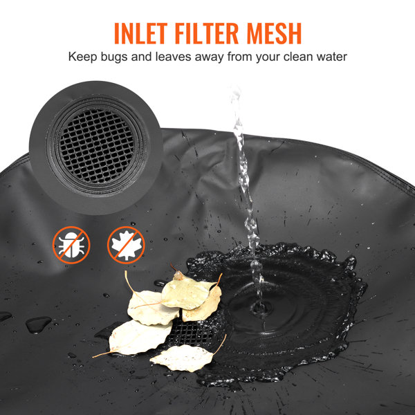 VEVOR Baril de pluie pliable à double débordement en polyéthylène